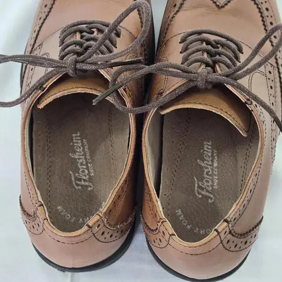 Florsheim Boys Youth Size 2M Brown Leather Brogues Wingtips Dress - Picture 6 of 10